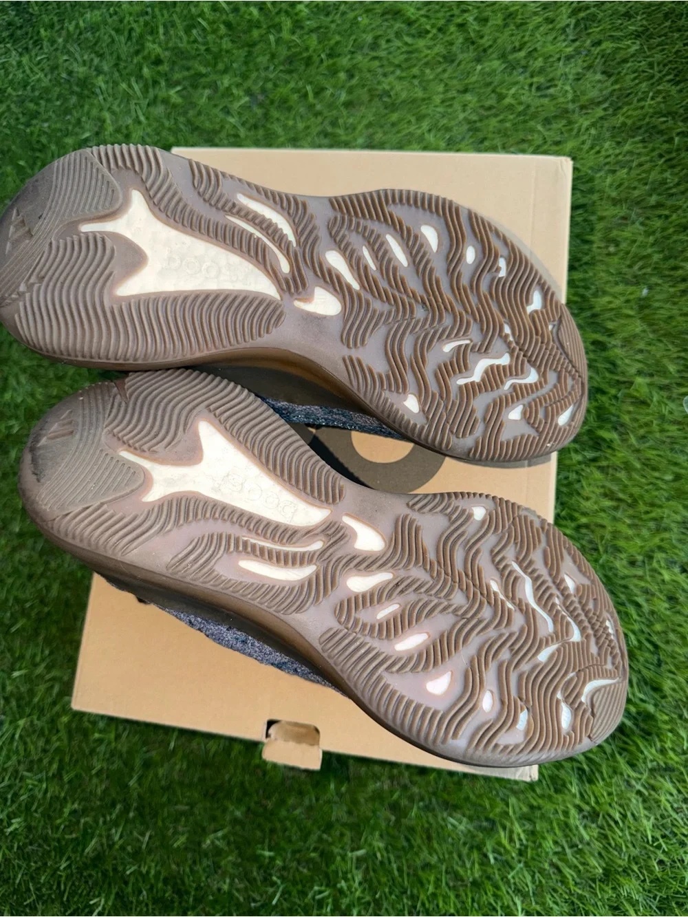 adidas Yeezy Boost 380 — Blue and Black Knit Upper with Bronze Midsole